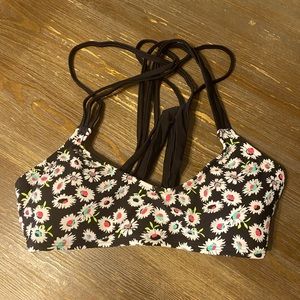 Large flower bikini top